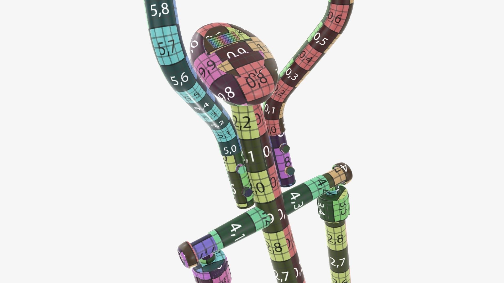 Step machine for fitness exercise 3D model_25