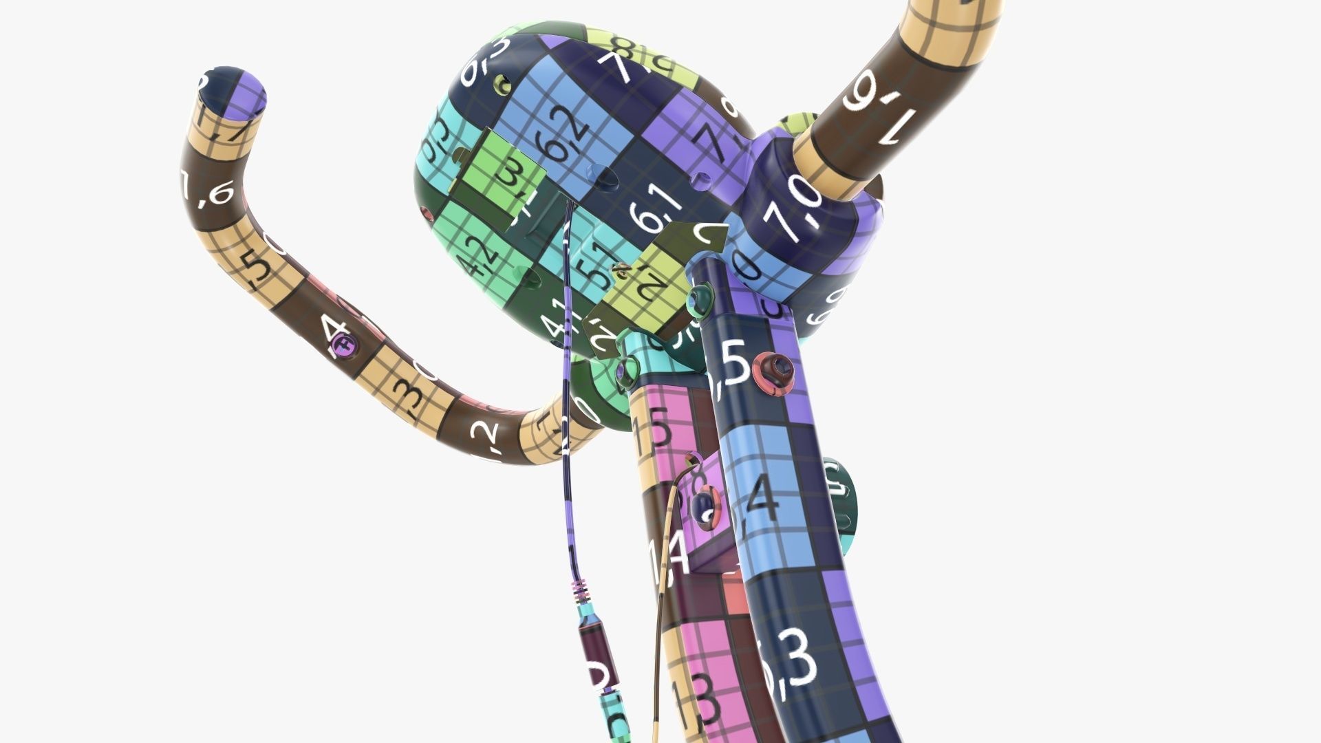 Fitness bike trainer folding 3D model_27