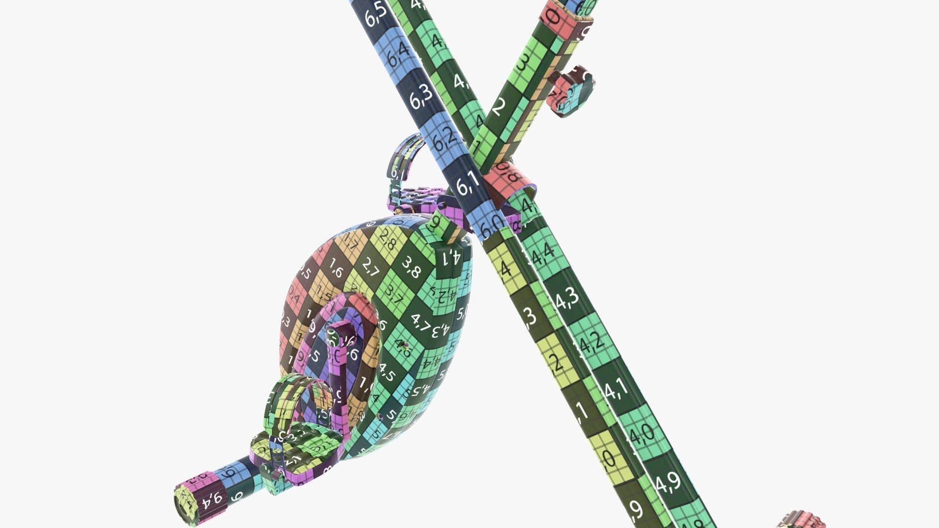 Fitness bike trainer folding 3D model_24