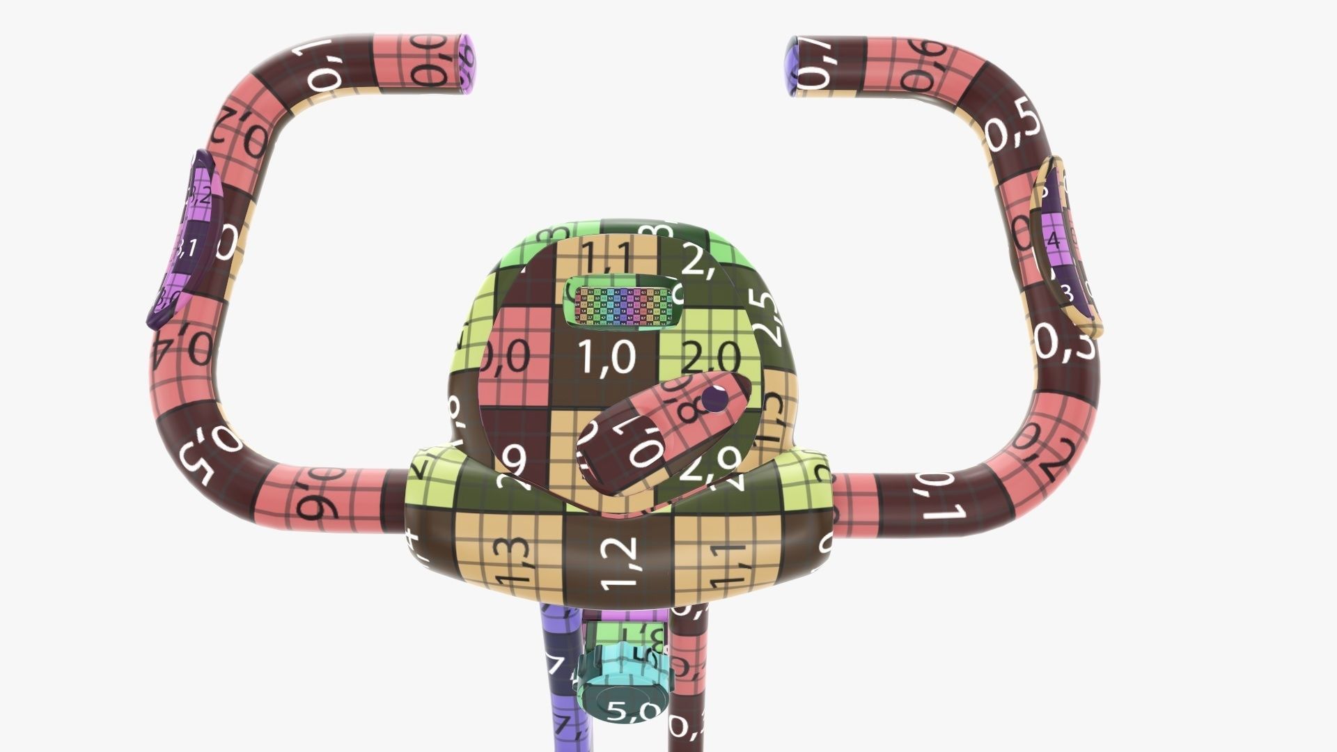 Fitness bike trainer folding 3D model_29