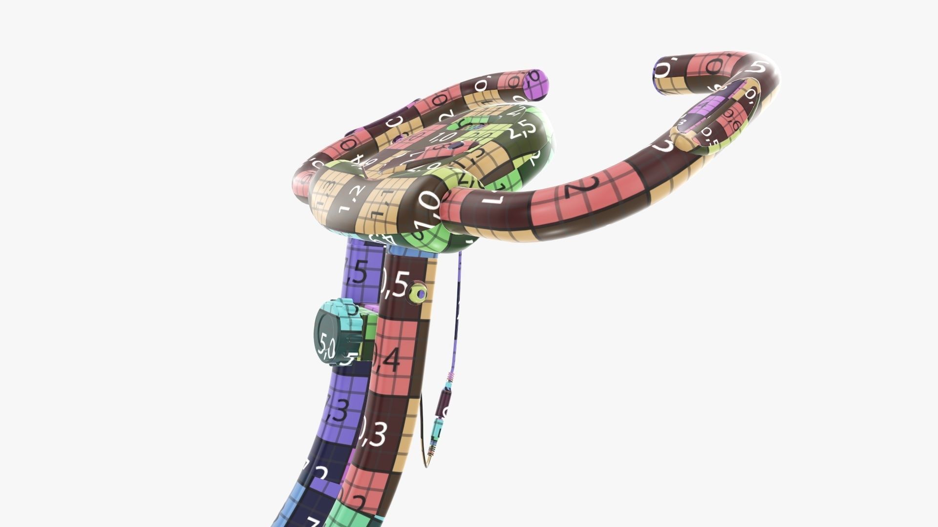 Fitness bike trainer folding 3D model_28