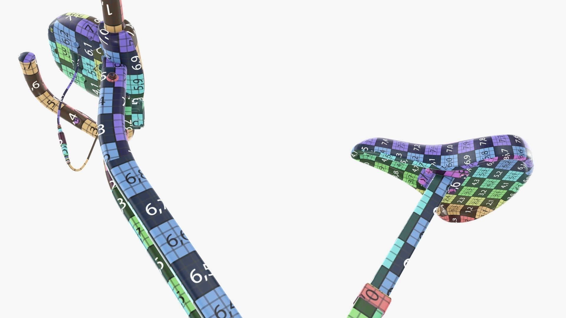 Fitness bike trainer folding 3D model_26