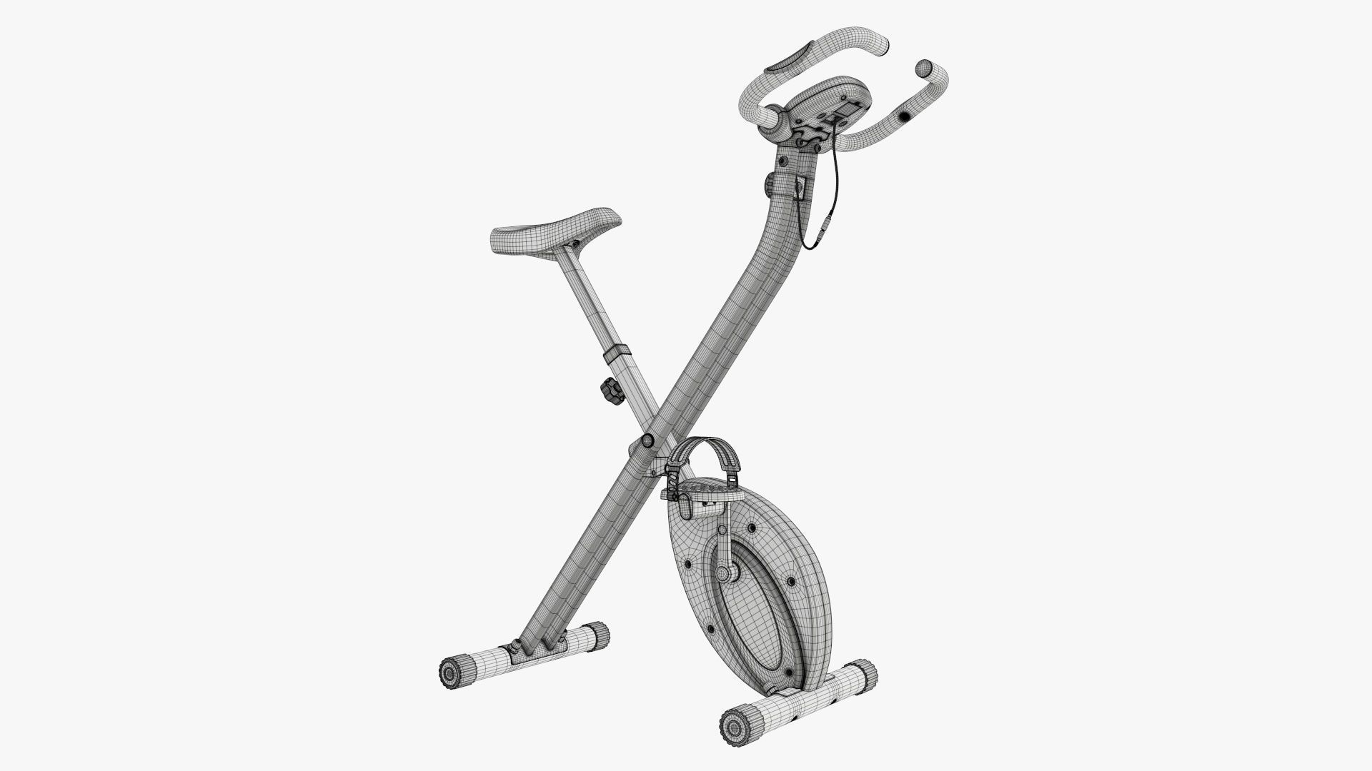 Fitness bike trainer folding 3D model_11
