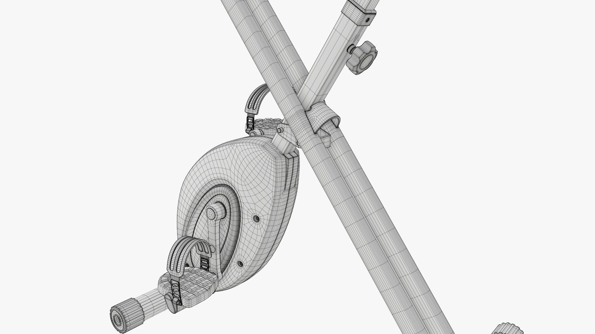 Fitness bike trainer folding 3D model_14