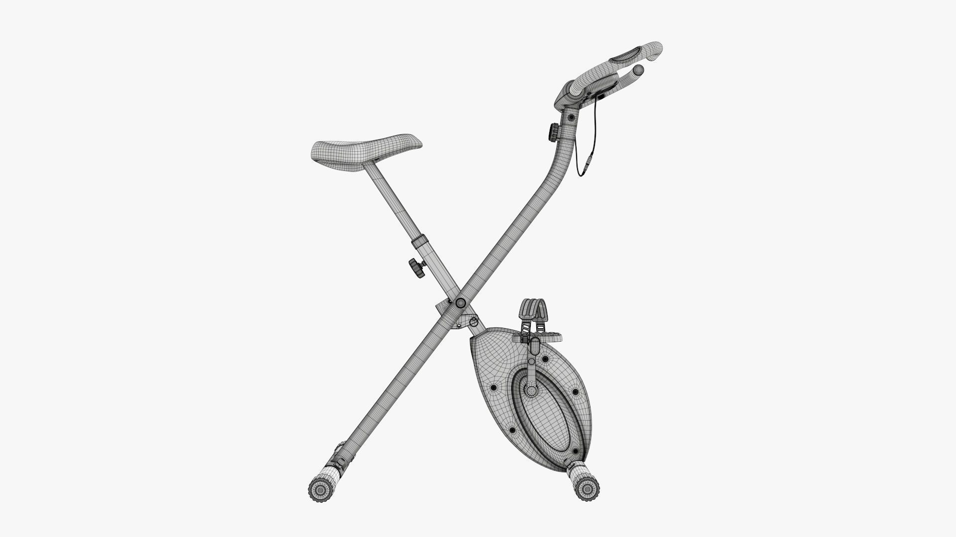 Fitness bike trainer folding 3D model_12