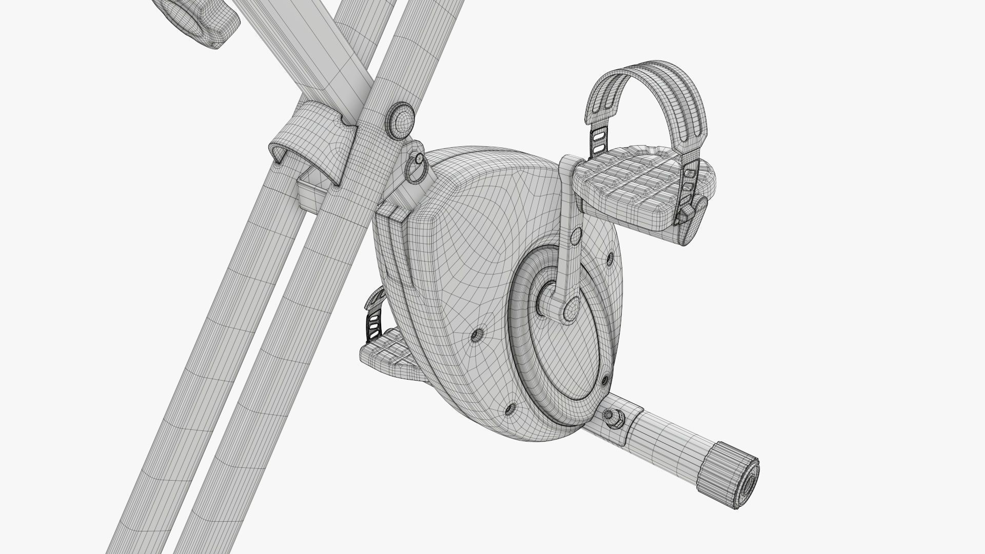 Fitness bike trainer folding 3D model_13