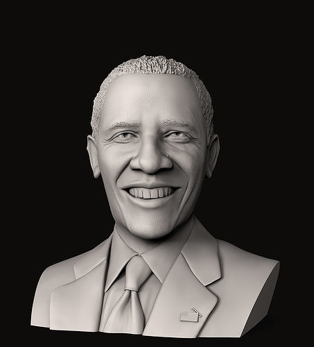 Barack Obama Bust  3D print model