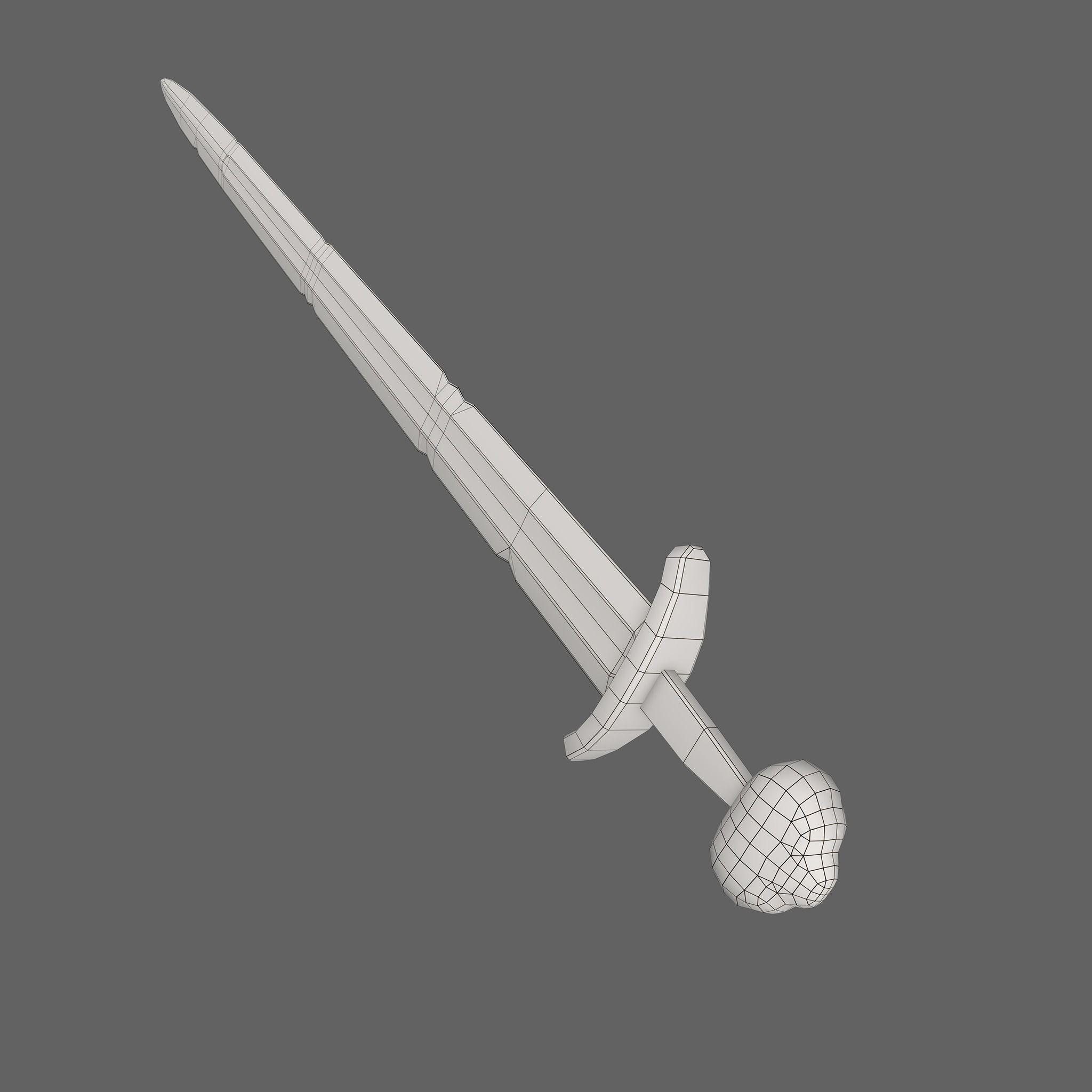 Anglo Saxon Sword  Low-poly 3D model_39