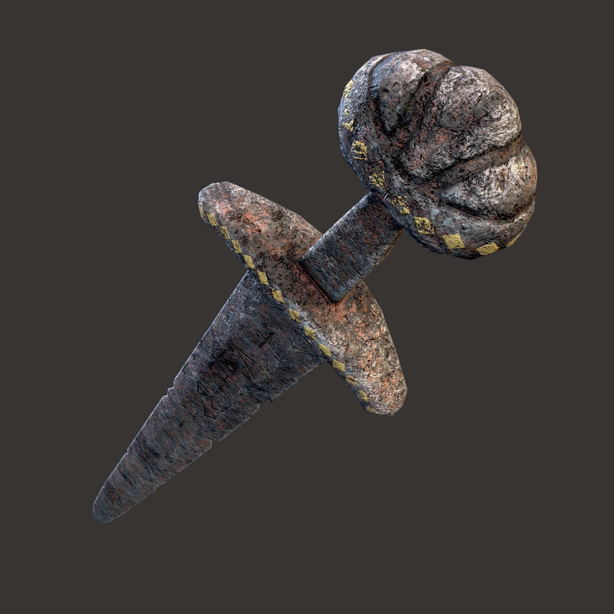 Anglo Saxon Sword  Low-poly 3D model_9