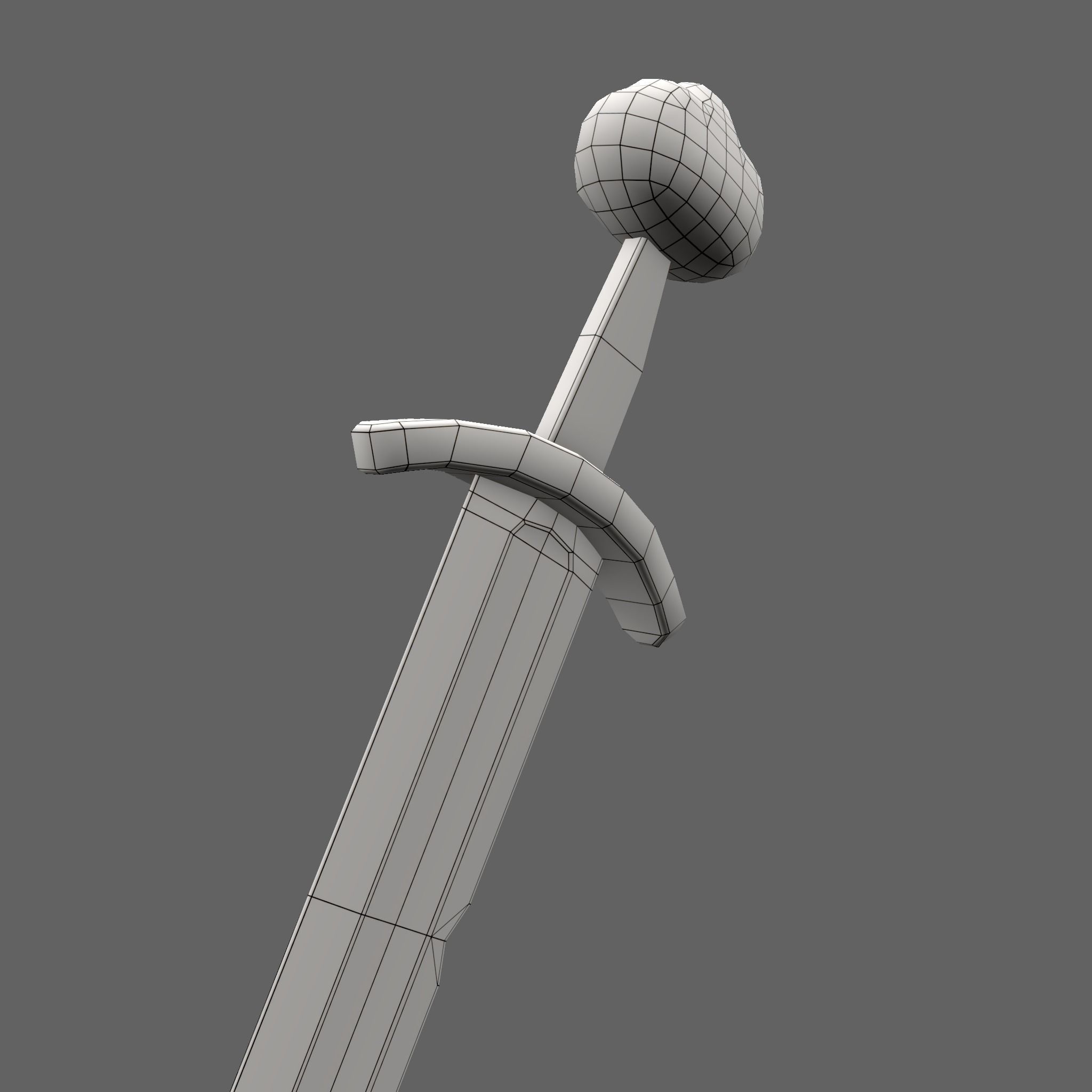 Anglo Saxon Sword  Low-poly 3D model_33