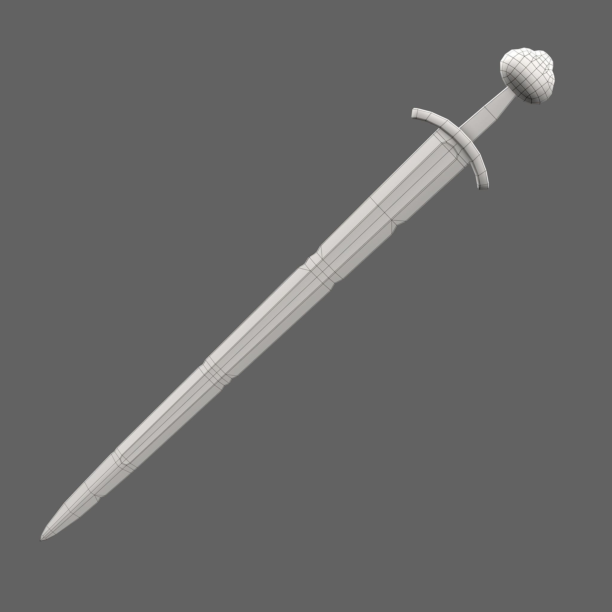 Anglo Saxon Sword  Low-poly 3D model_47