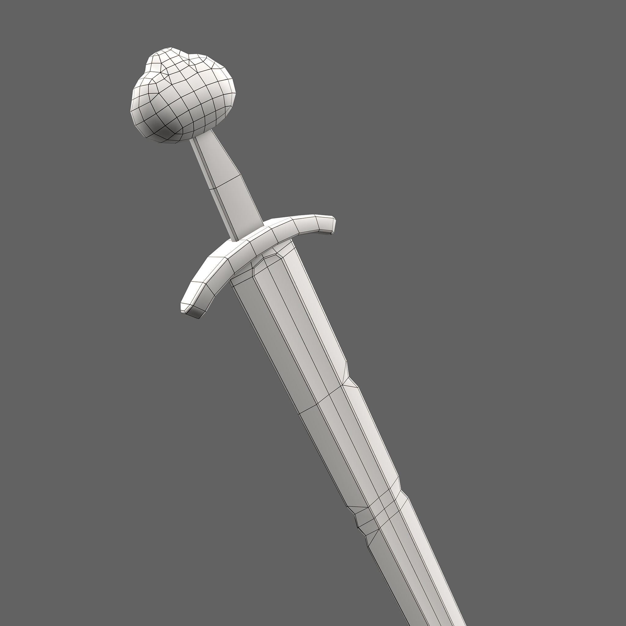 Anglo Saxon Sword  Low-poly 3D model_46