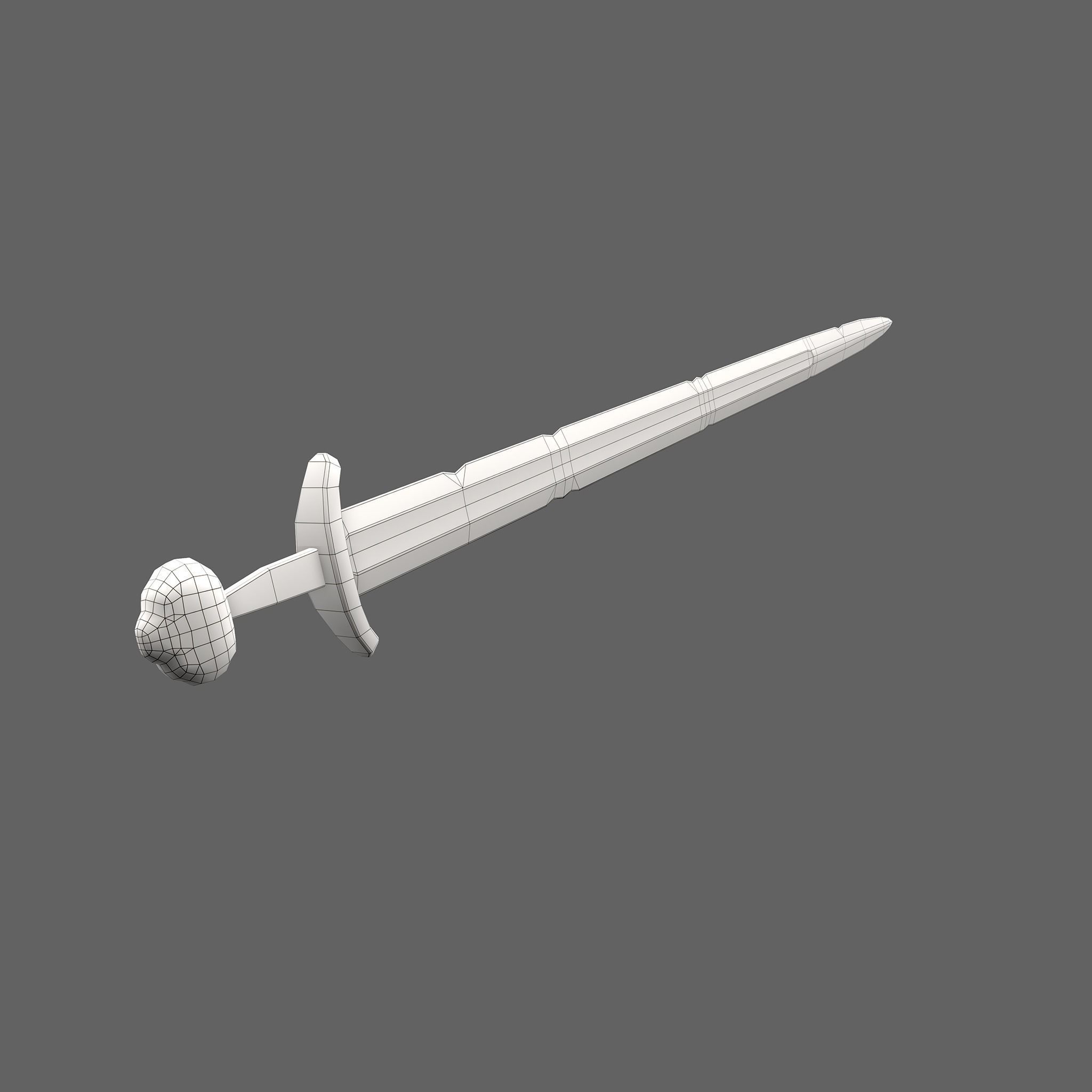 Anglo Saxon Sword  Low-poly 3D model_44