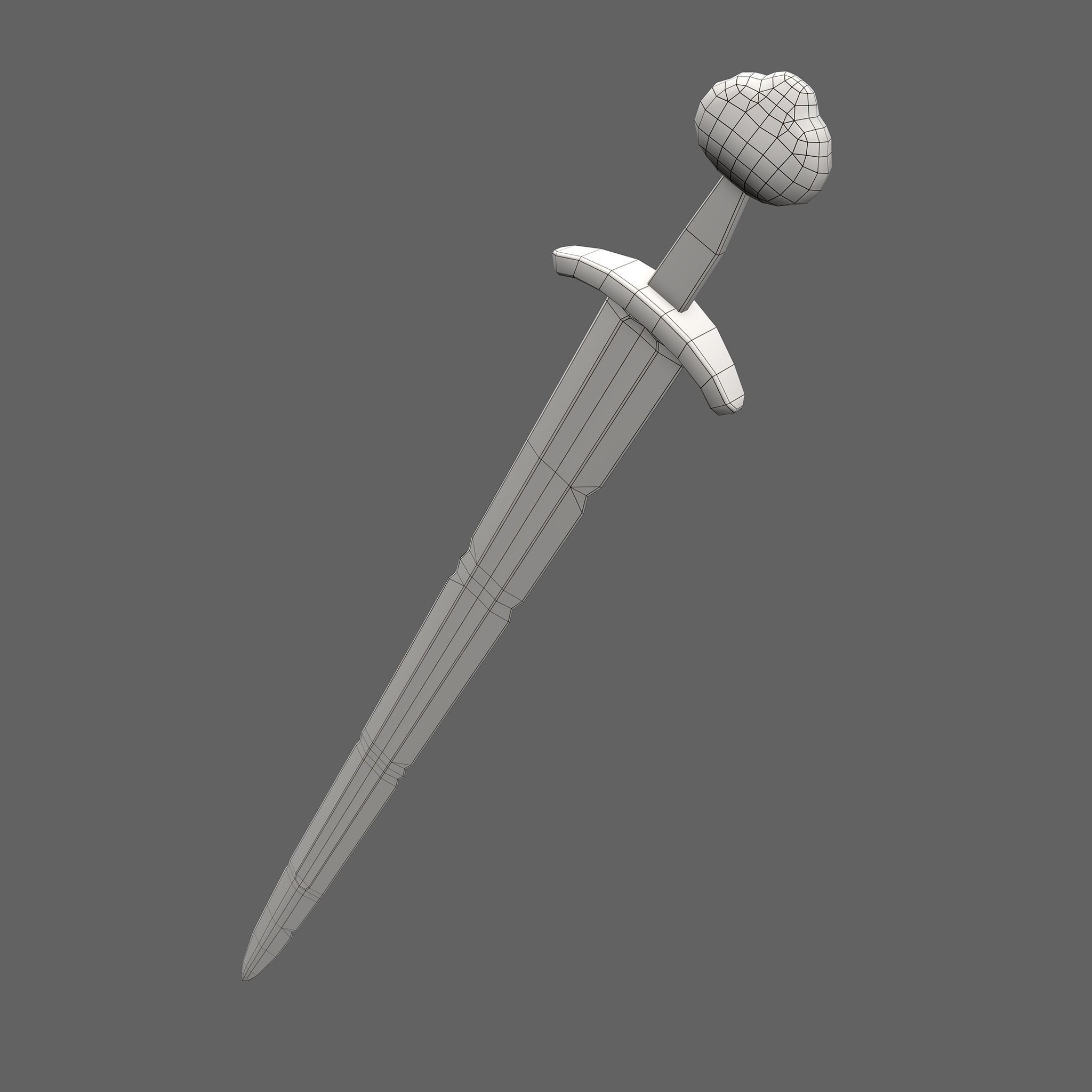 Anglo Saxon Sword  Low-poly 3D model_38