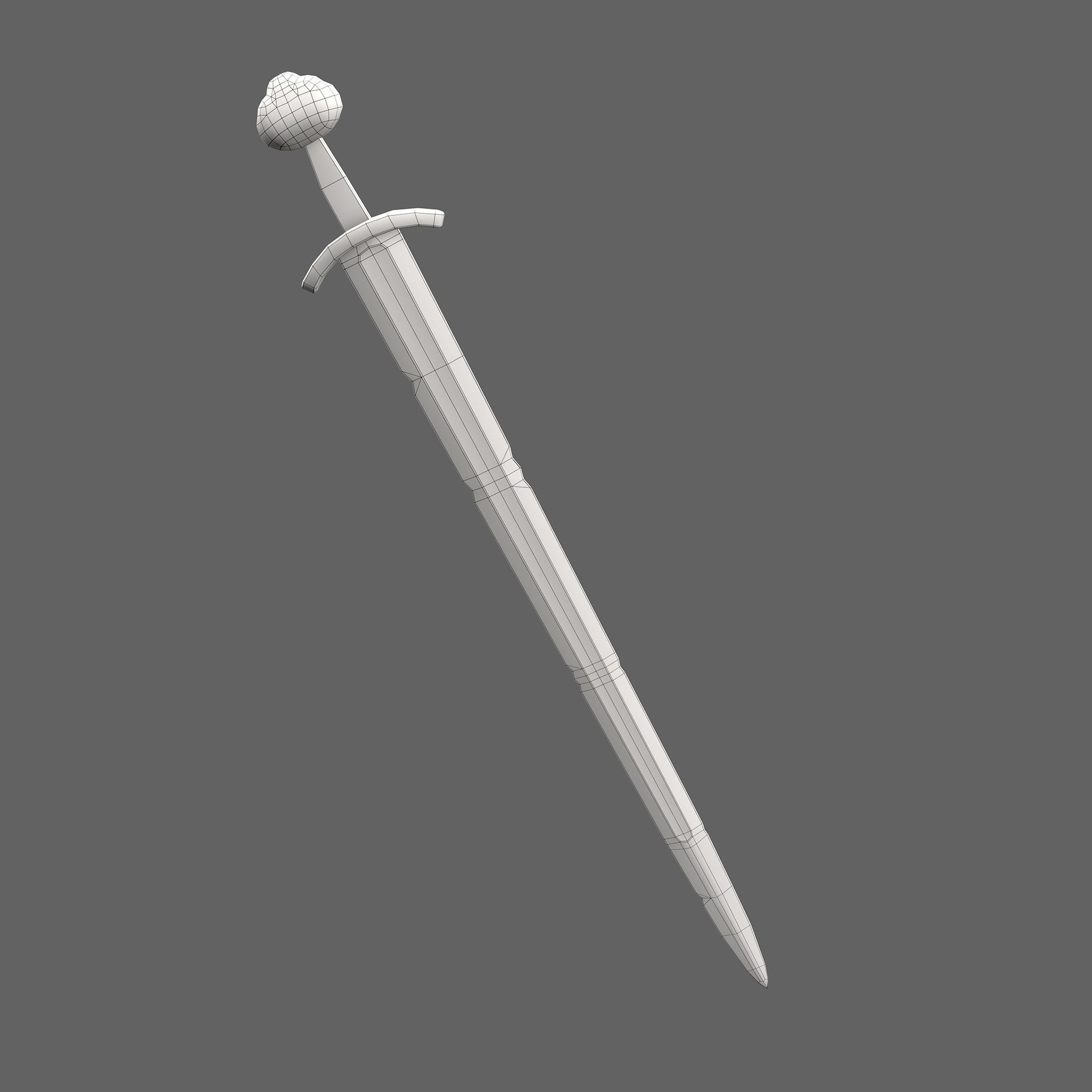 Anglo Saxon Sword  Low-poly 3D model_32