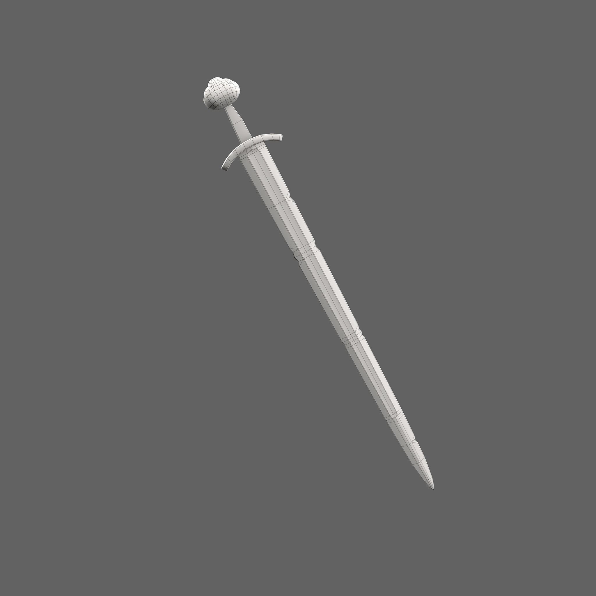 Anglo Saxon Sword  Low-poly 3D model_27