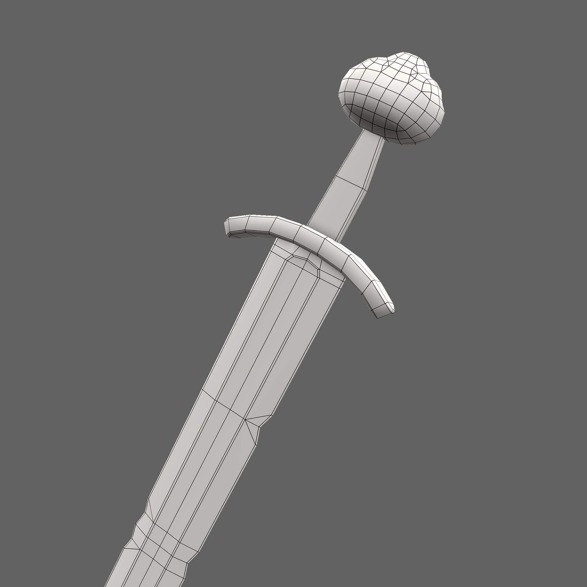 Anglo Saxon Sword  Low-poly 3D model_28