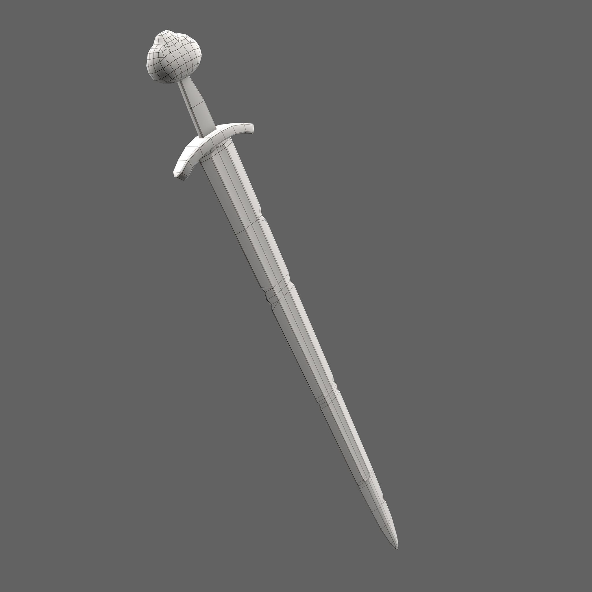 Anglo Saxon Sword  Low-poly 3D model_42
