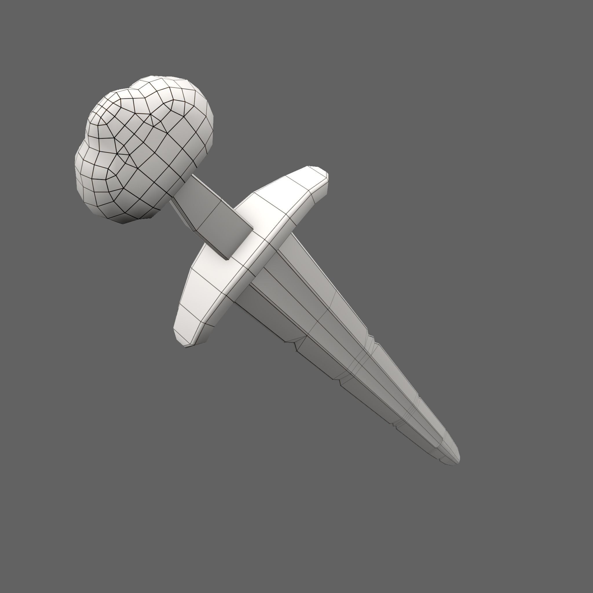 Anglo Saxon Sword  Low-poly 3D model_31