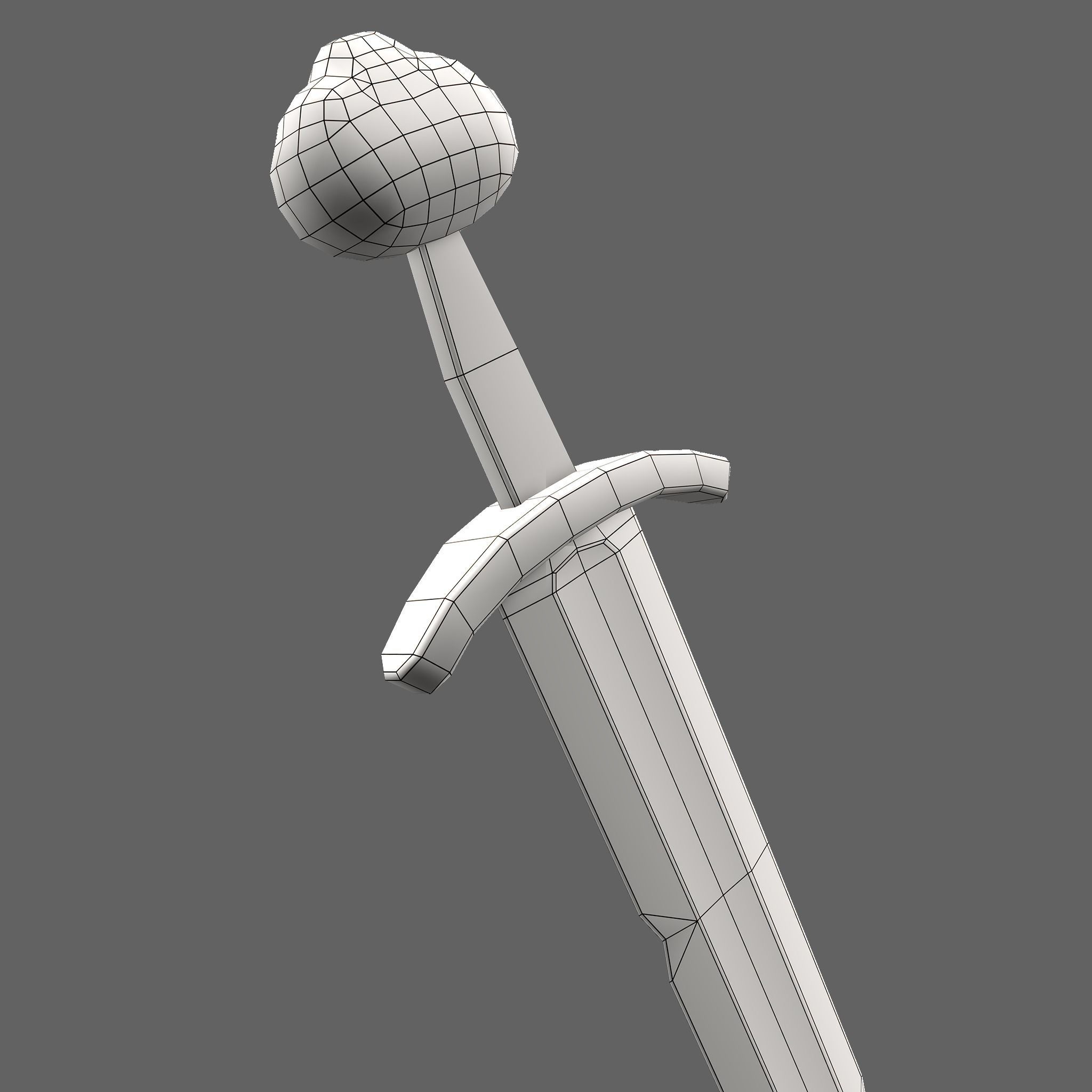 Anglo Saxon Sword  Low-poly 3D model_34