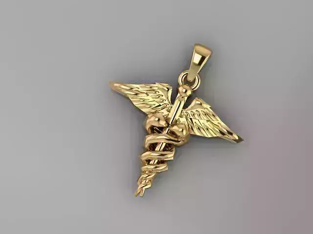 CADUCEUS PENDANT 3D print model