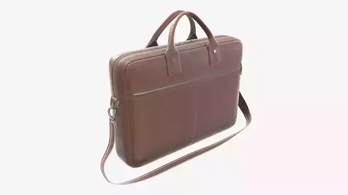 Leather laptop briefcase shoulder bag travel handbag 01
