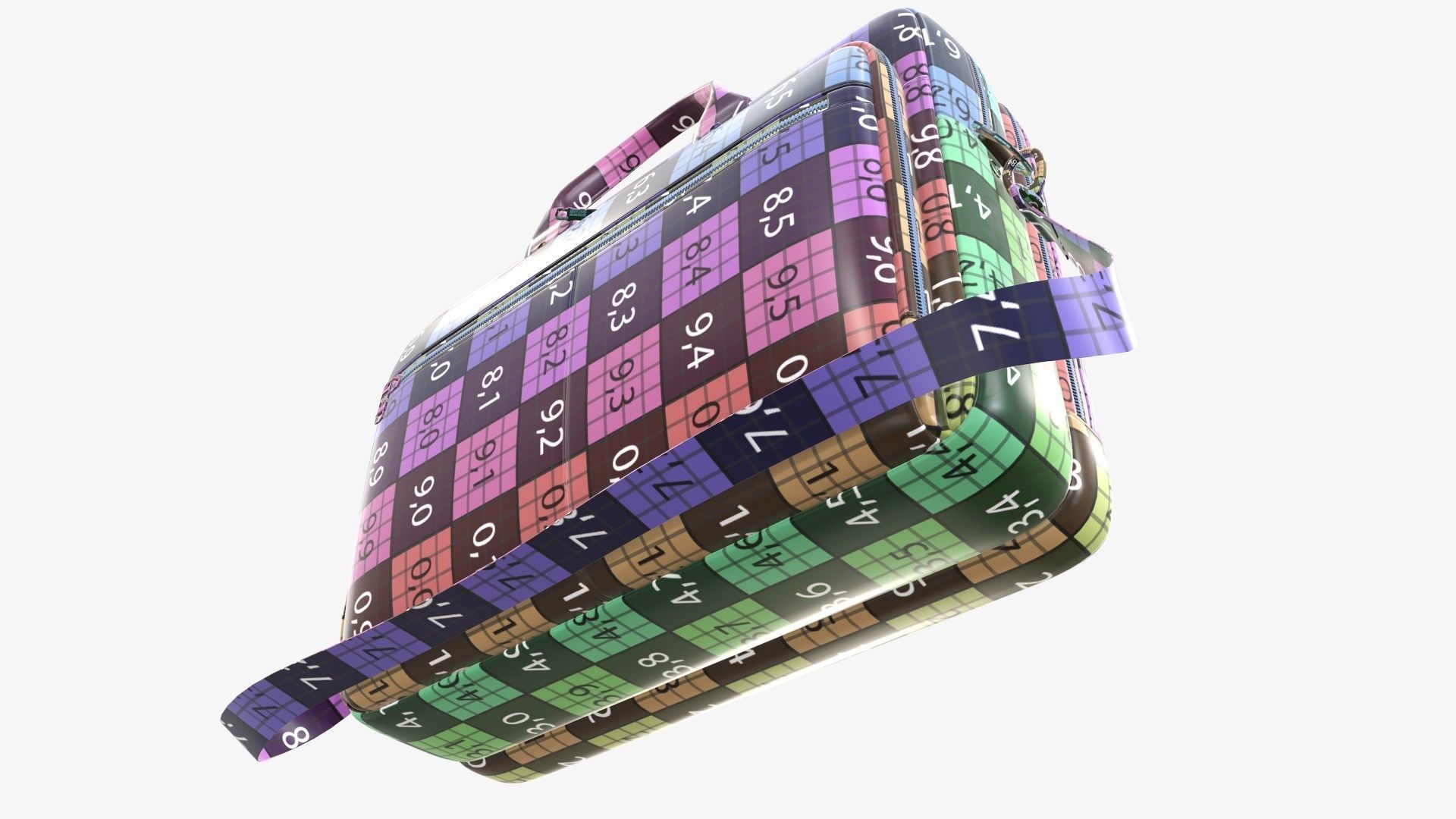 Leather laptop briefcase shoulder bag travel handbag 02 3D model_16