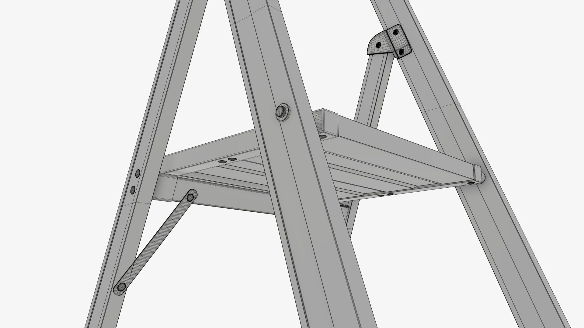 Foldable lightweight stepladder 3D model_13