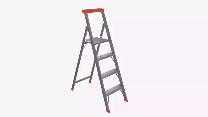 Foldable lightweight stepladder 3D model