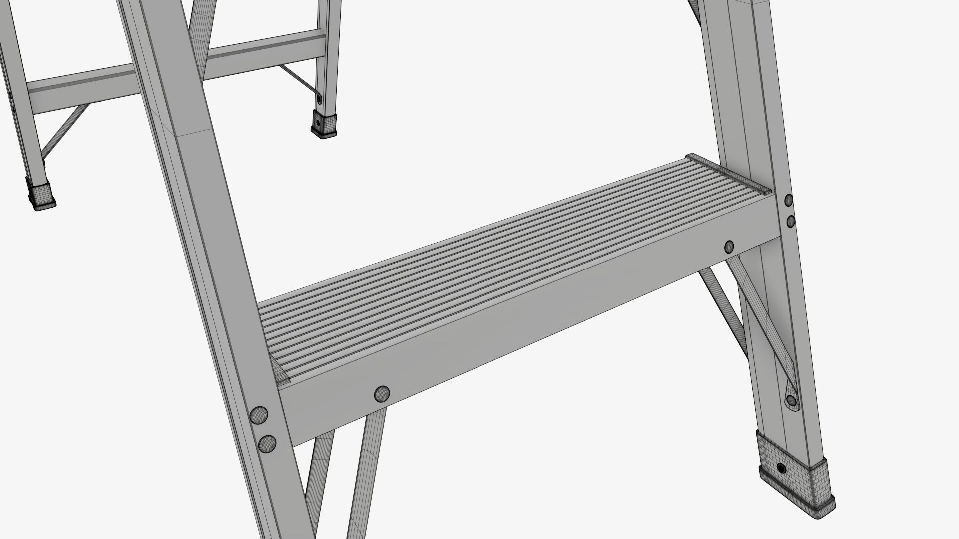 Foldable lightweight stepladder 3D model_10