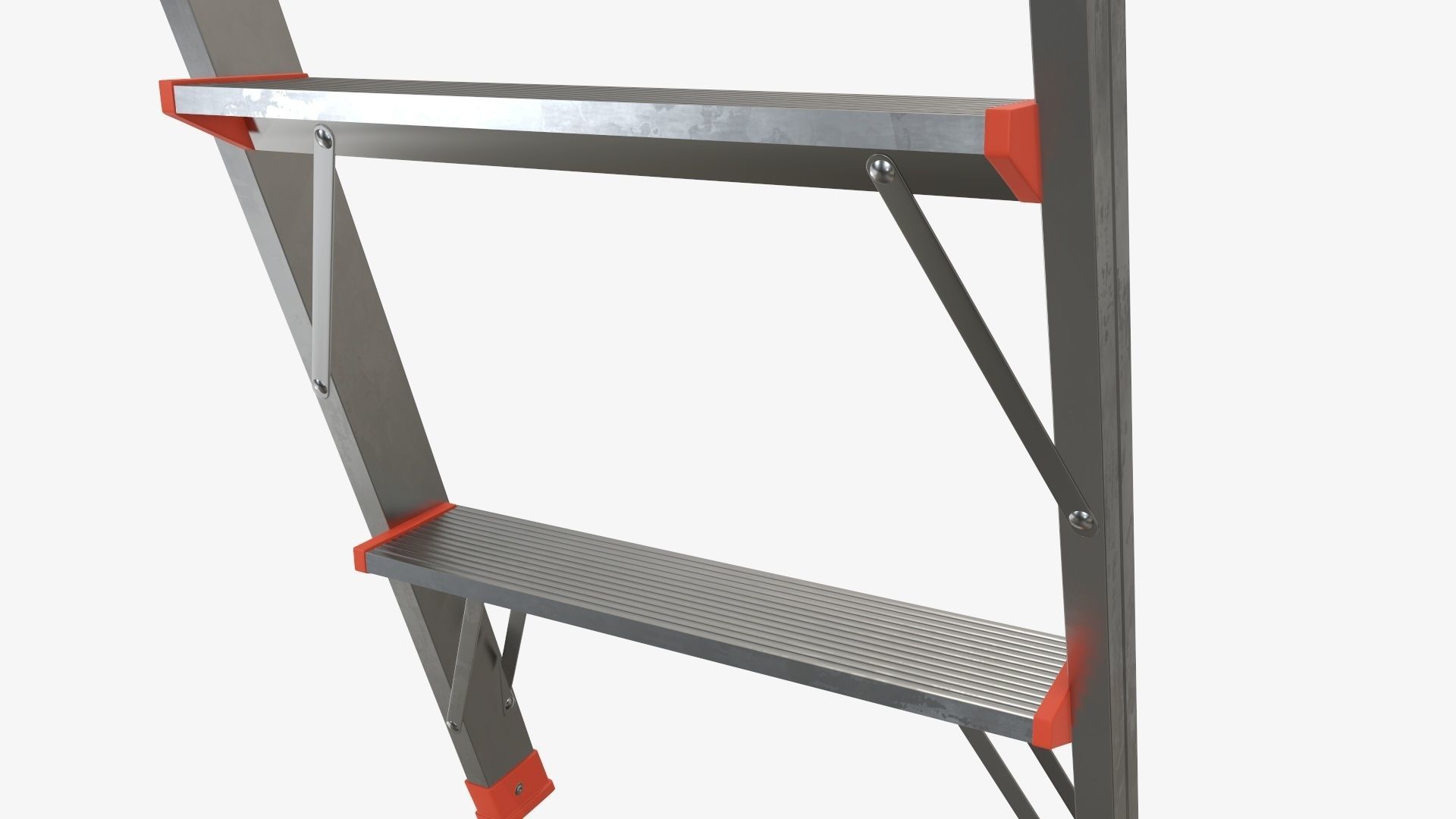 Foldable lightweight stepladder 3D model_3