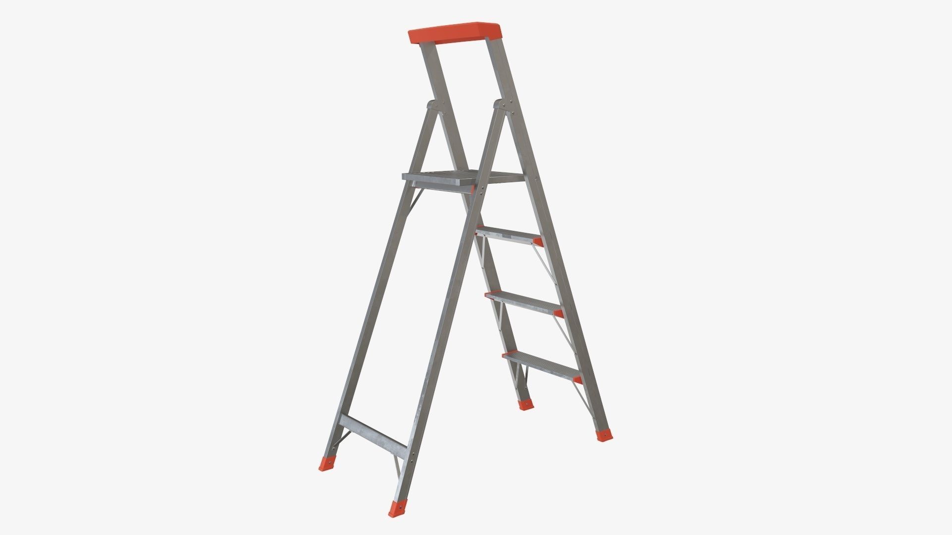 Foldable lightweight stepladder 3D model_1