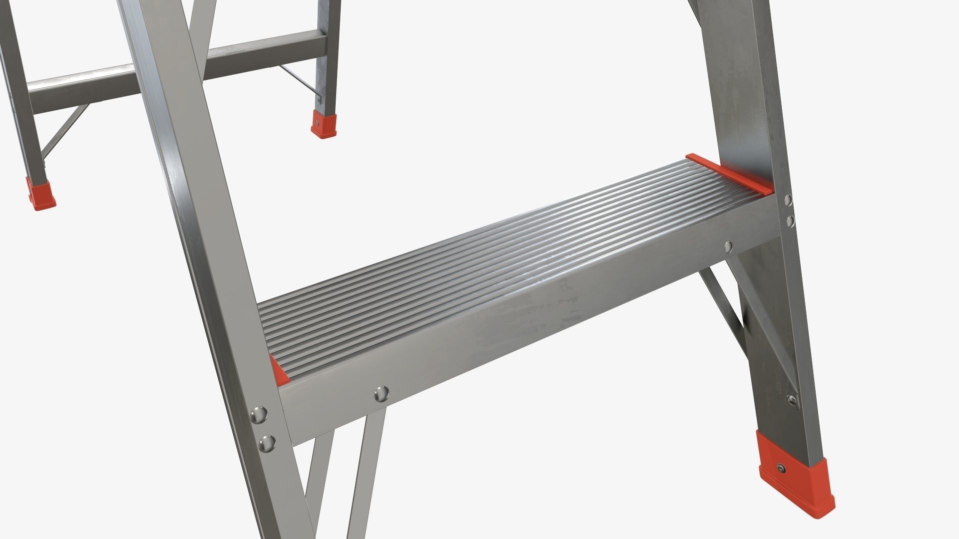 Foldable lightweight stepladder 3D model_2