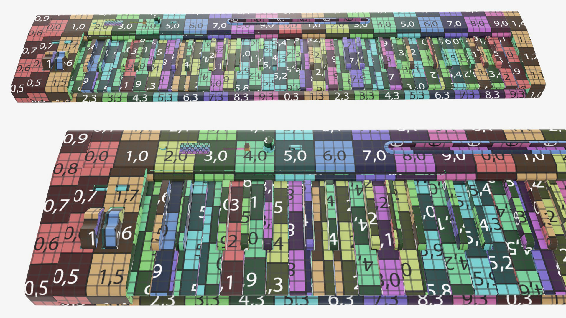 Master midi keyboard 61 key 3D model_14