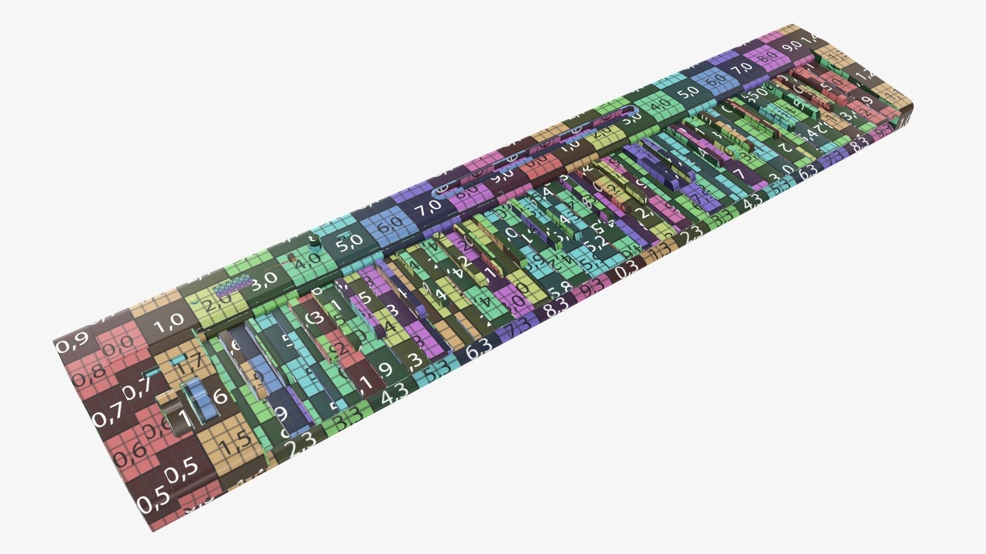 Master midi keyboard 61 key 3D model_13