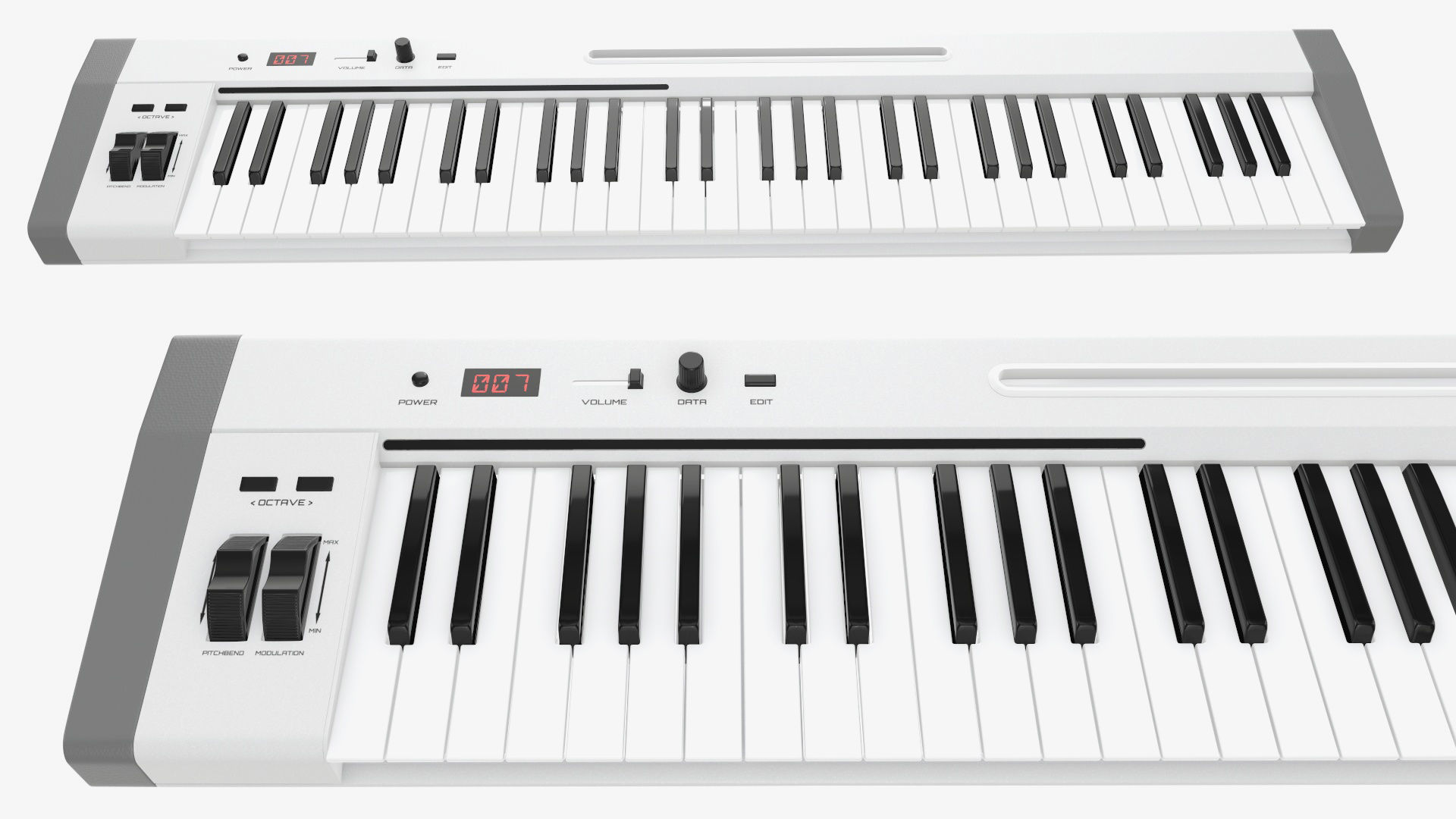 Master midi keyboard 61 key 3D model_2