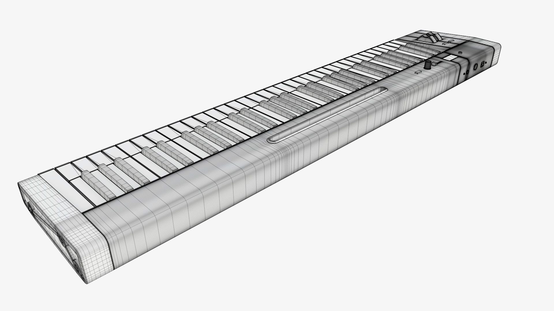 Master midi keyboard 61 key 3D model_10