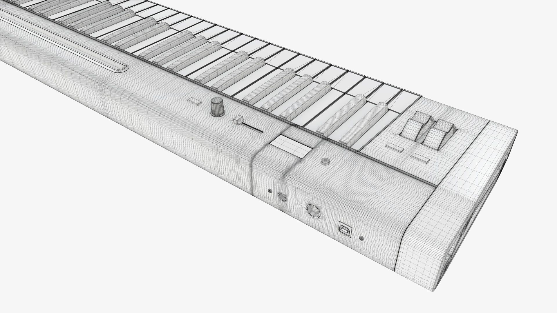 Master midi keyboard 61 key 3D model_9