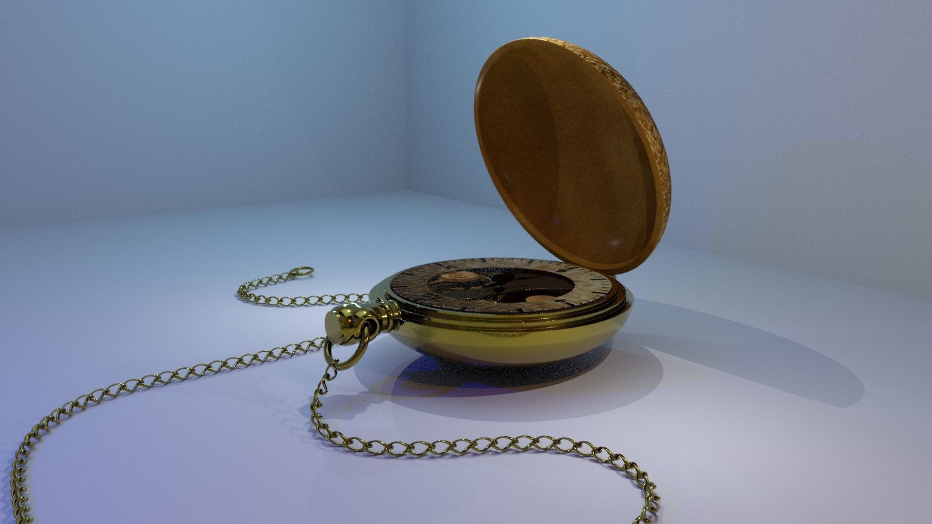 watch pocket watch Low-poly 3D model_17