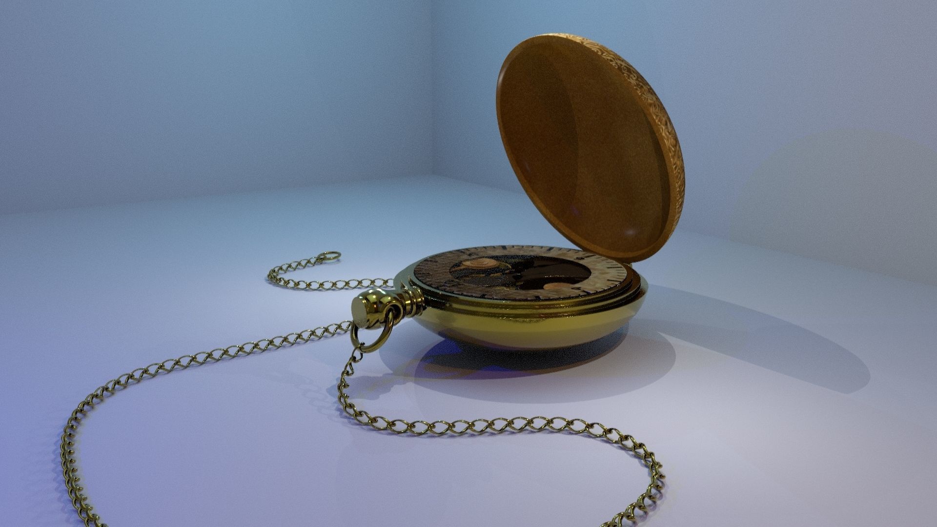 watch pocket watch Low-poly 3D model_18