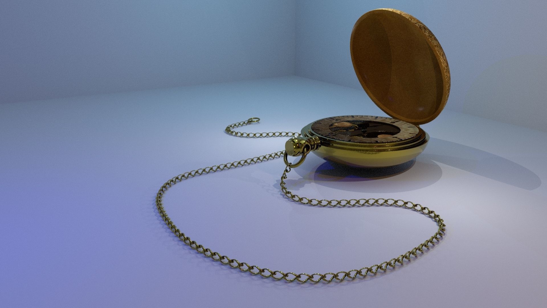 watch pocket watch Low-poly 3D model_21