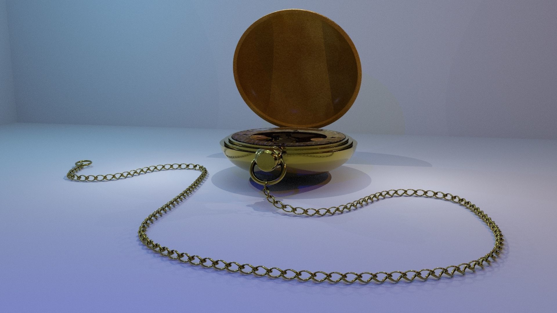 watch pocket watch Low-poly 3D model_24