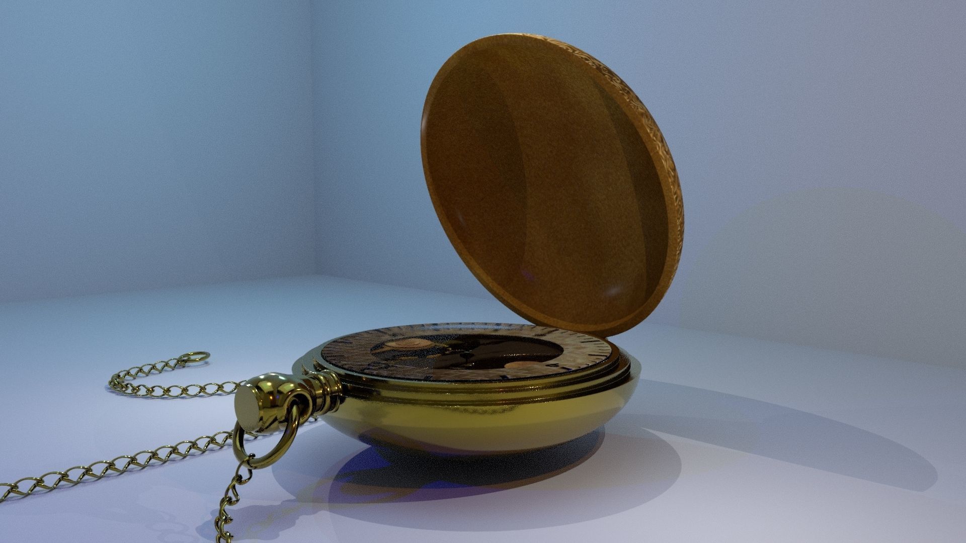 watch pocket watch Low-poly 3D model_15