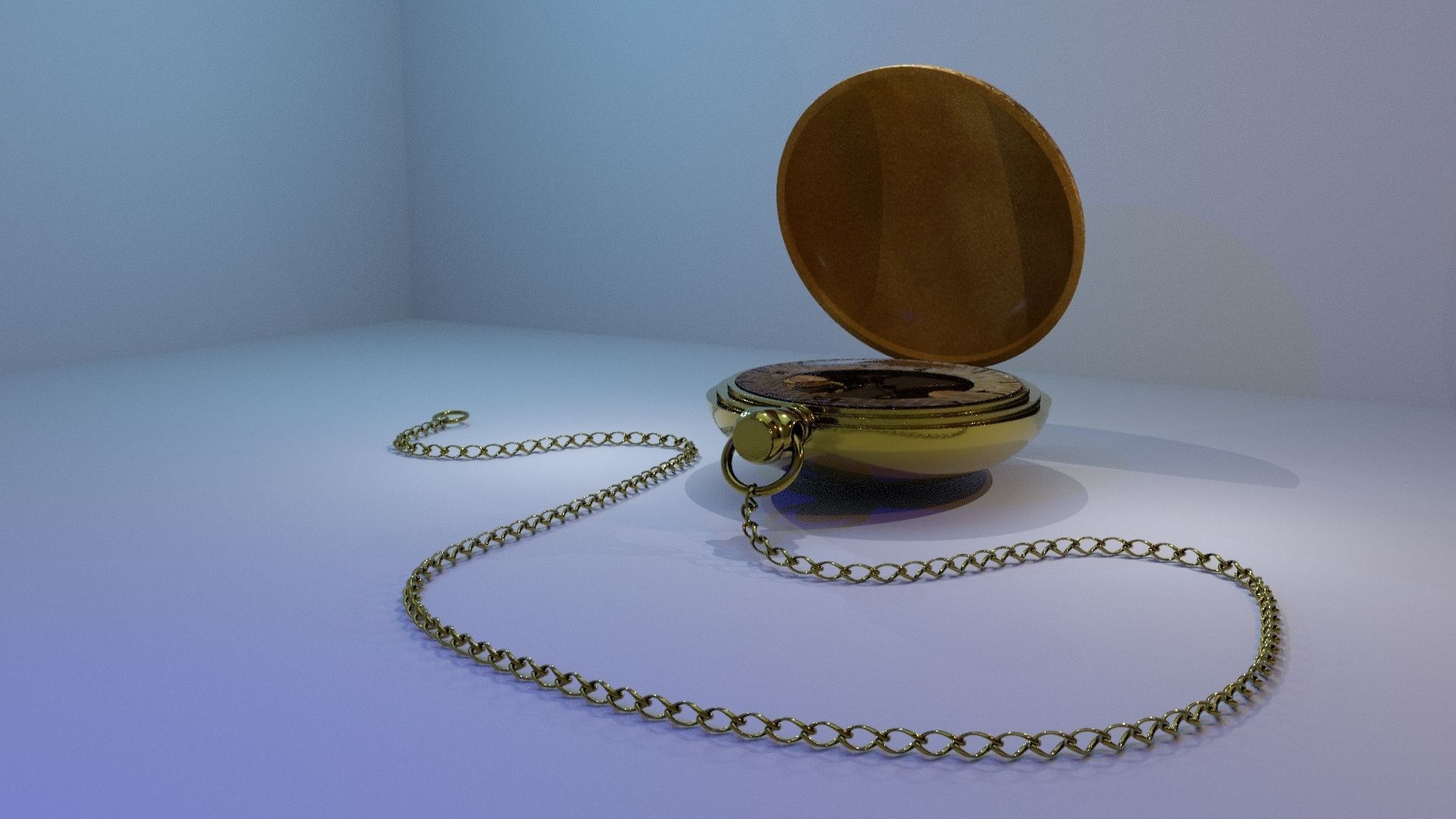 watch pocket watch Low-poly 3D model_23