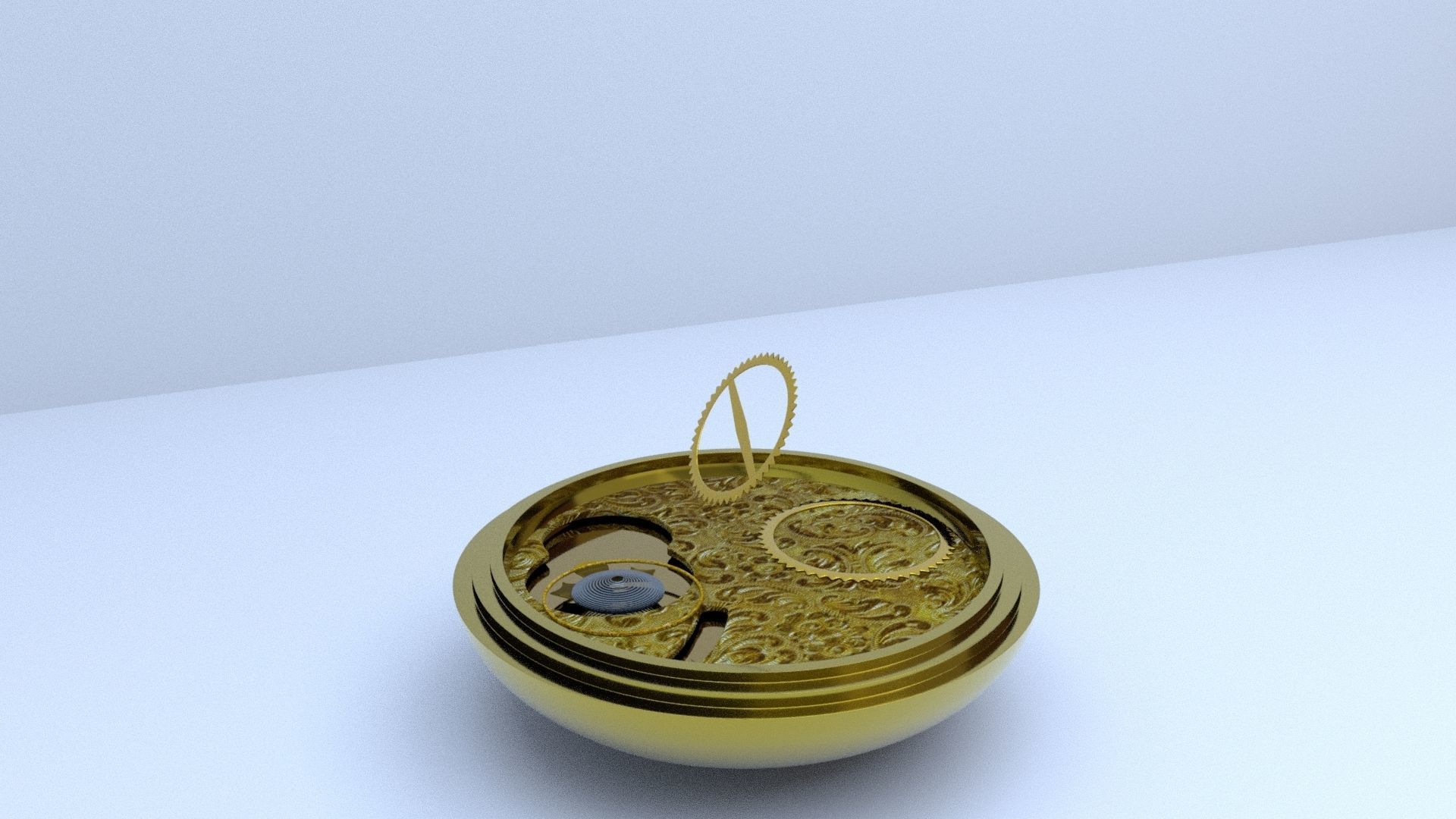 watch pocket watch Low-poly 3D model_7