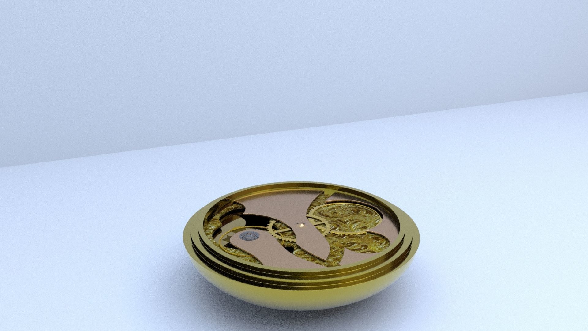watch pocket watch Low-poly 3D model_8