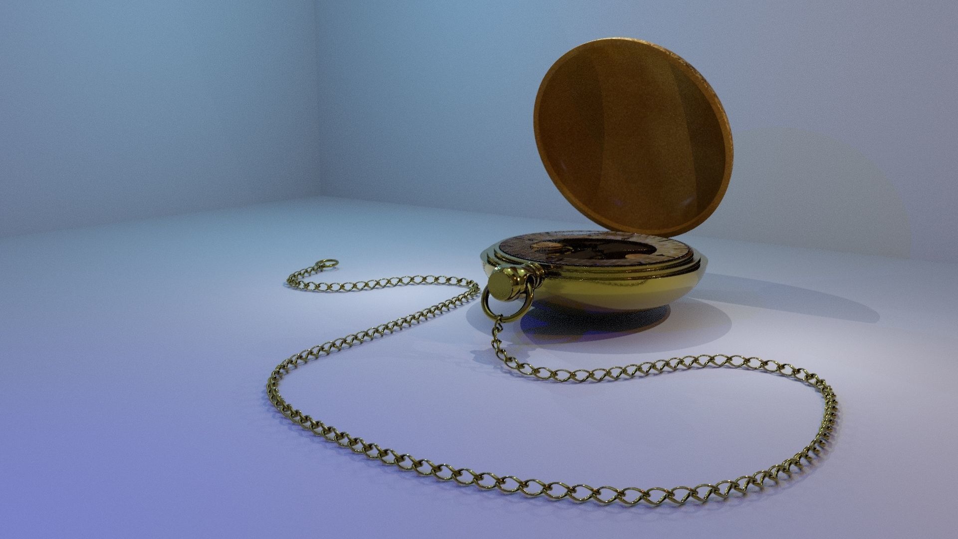 watch pocket watch Low-poly 3D model_22