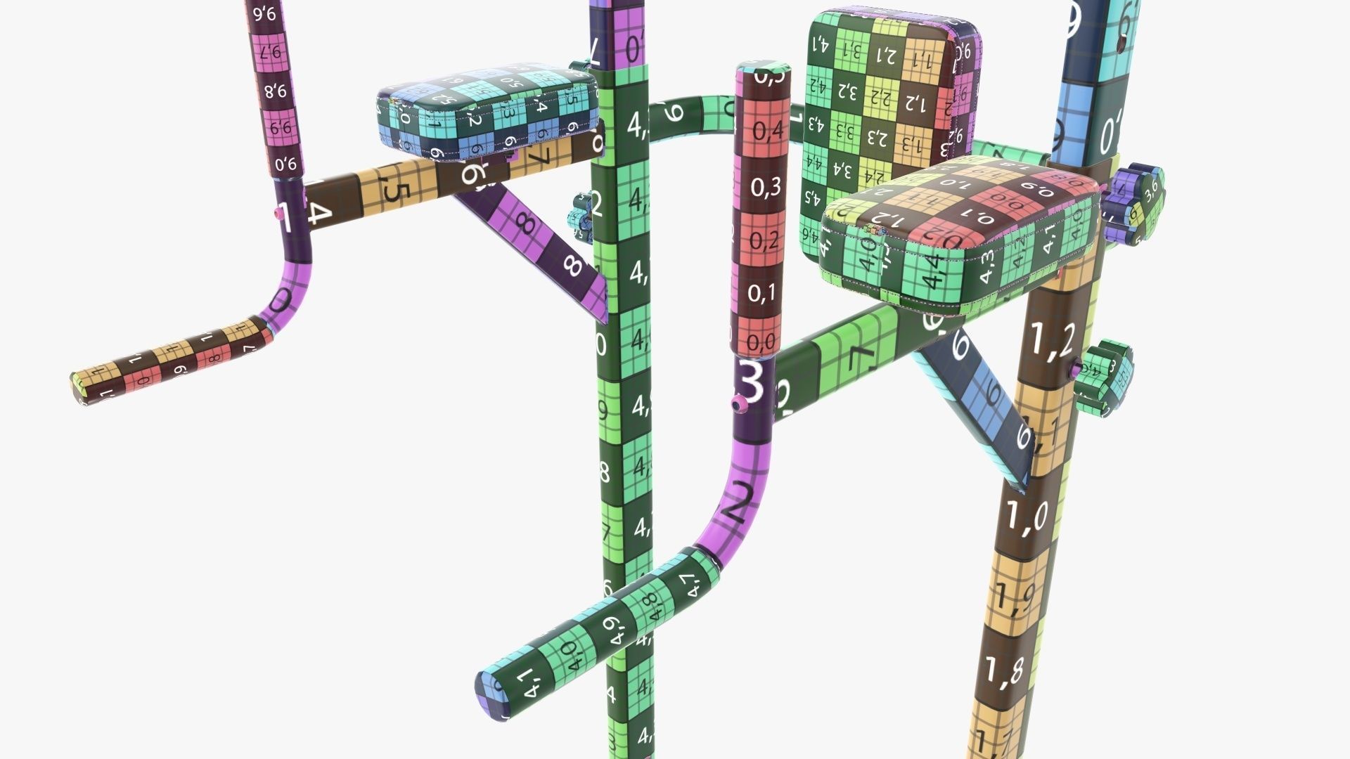 Fitness power cage multifunctional  3D model_19