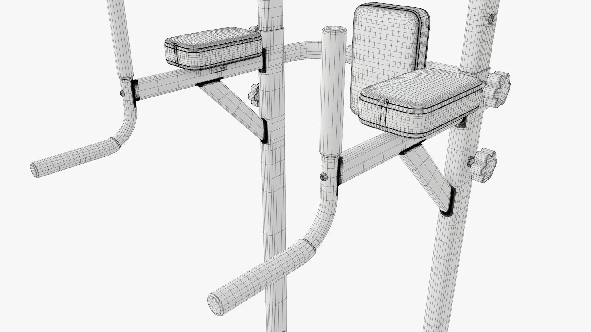 Fitness power cage multifunctional  3D model_13