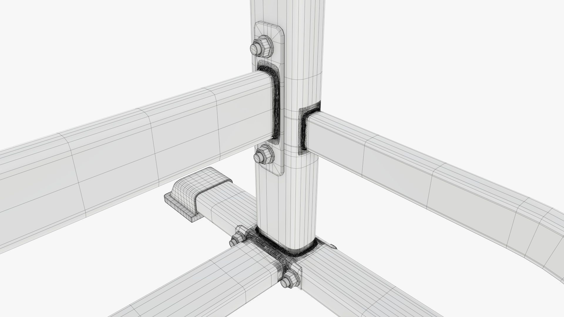 Fitness power cage multifunctional  3D model_9